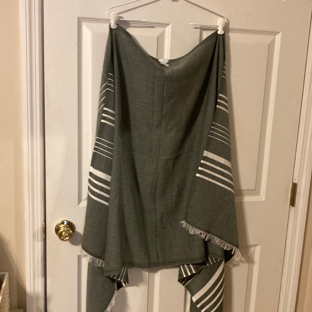 J crew acrylic poncho/ wrap with arm holes